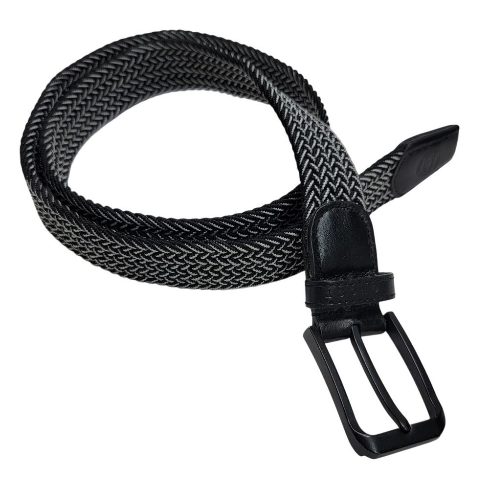 Ghost Golf Ryan Belt Oreo Black White Braided Woven Men's Size 38 44" Length